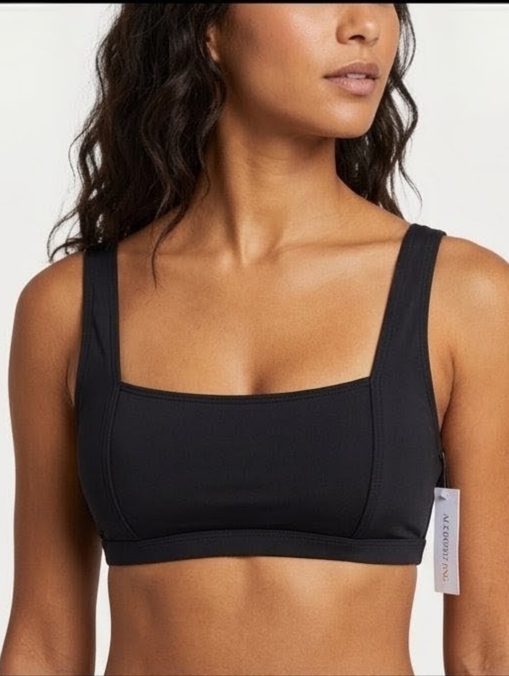 NWT Bikini Top Accessorize London Black Square-Neck bikini Top